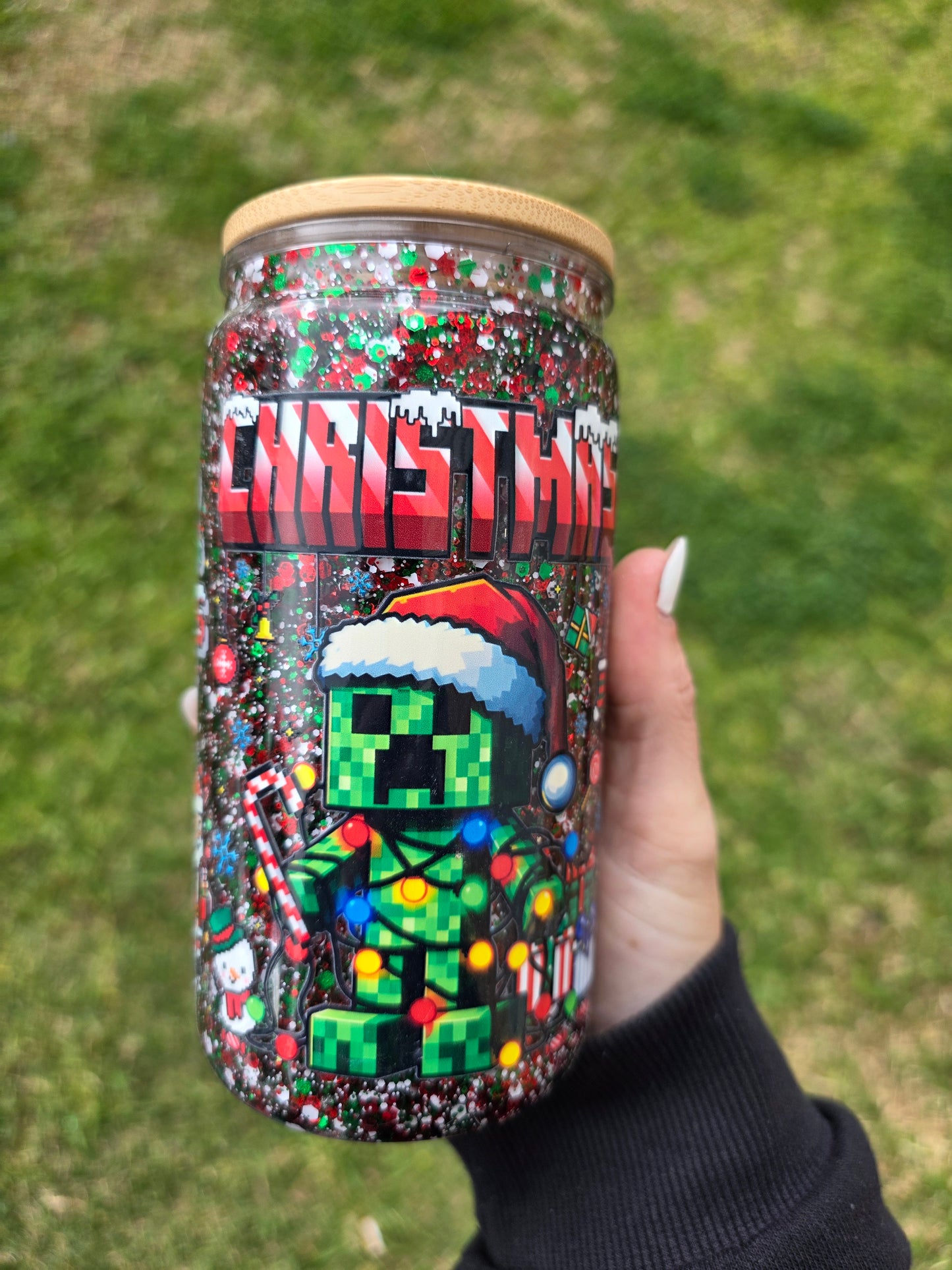 16oz Snowglobe Acrylic Tumbler