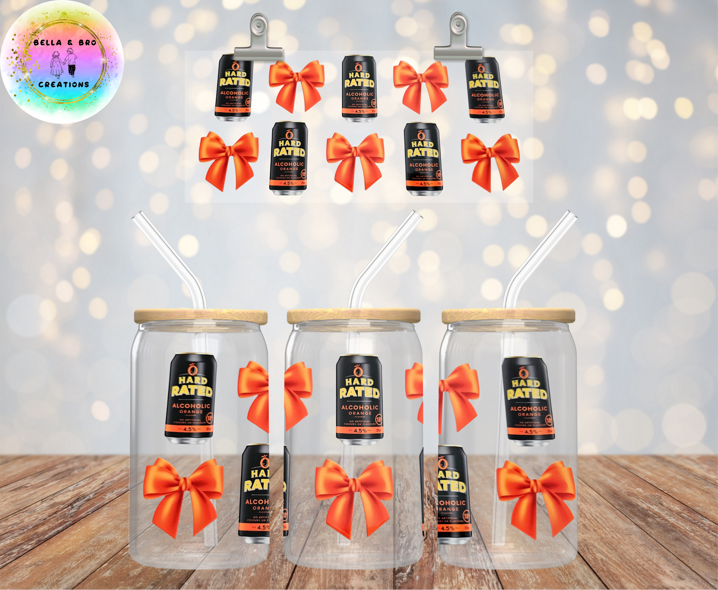 Wrap 20 Orange 16oz UV DTF Wrap