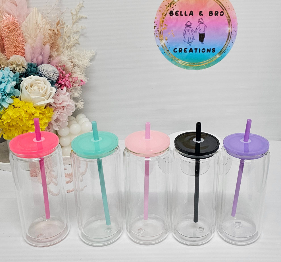Custom Tall 16oz Glass Snow Colours