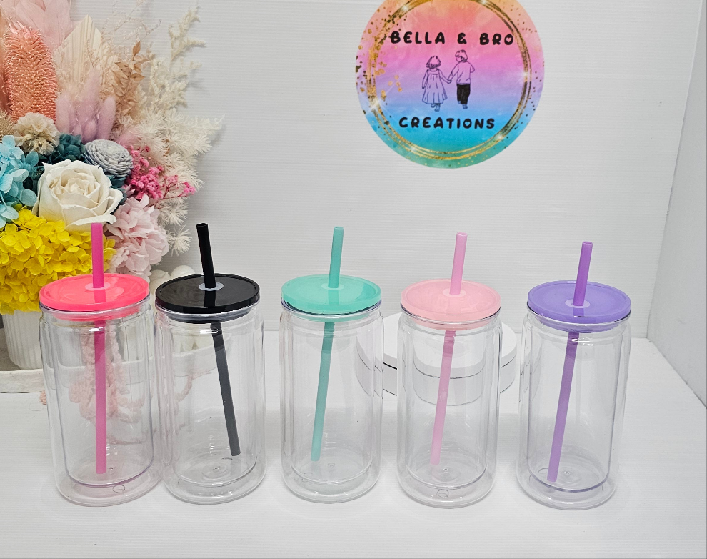 Custom 16oz Acrylic Snowglobe Tumbler