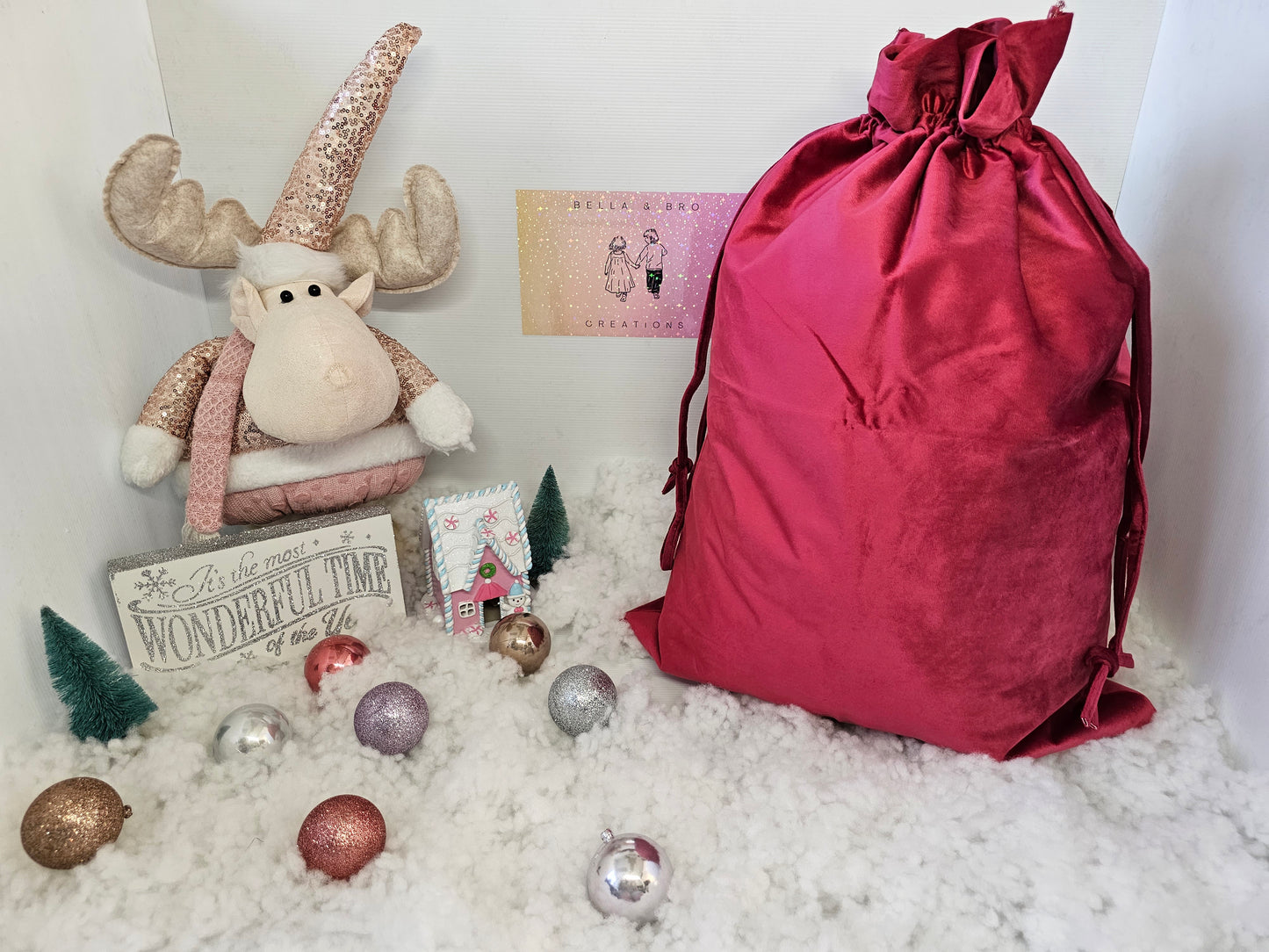 Velvet Santa Sacks - Personalised