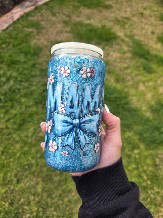 16oz Snowglobe Glass Tumbler