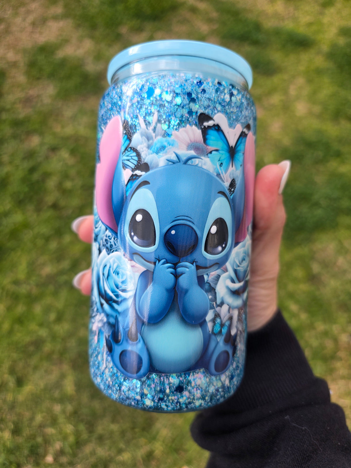 16oz Snowglobe Glass Tumbler