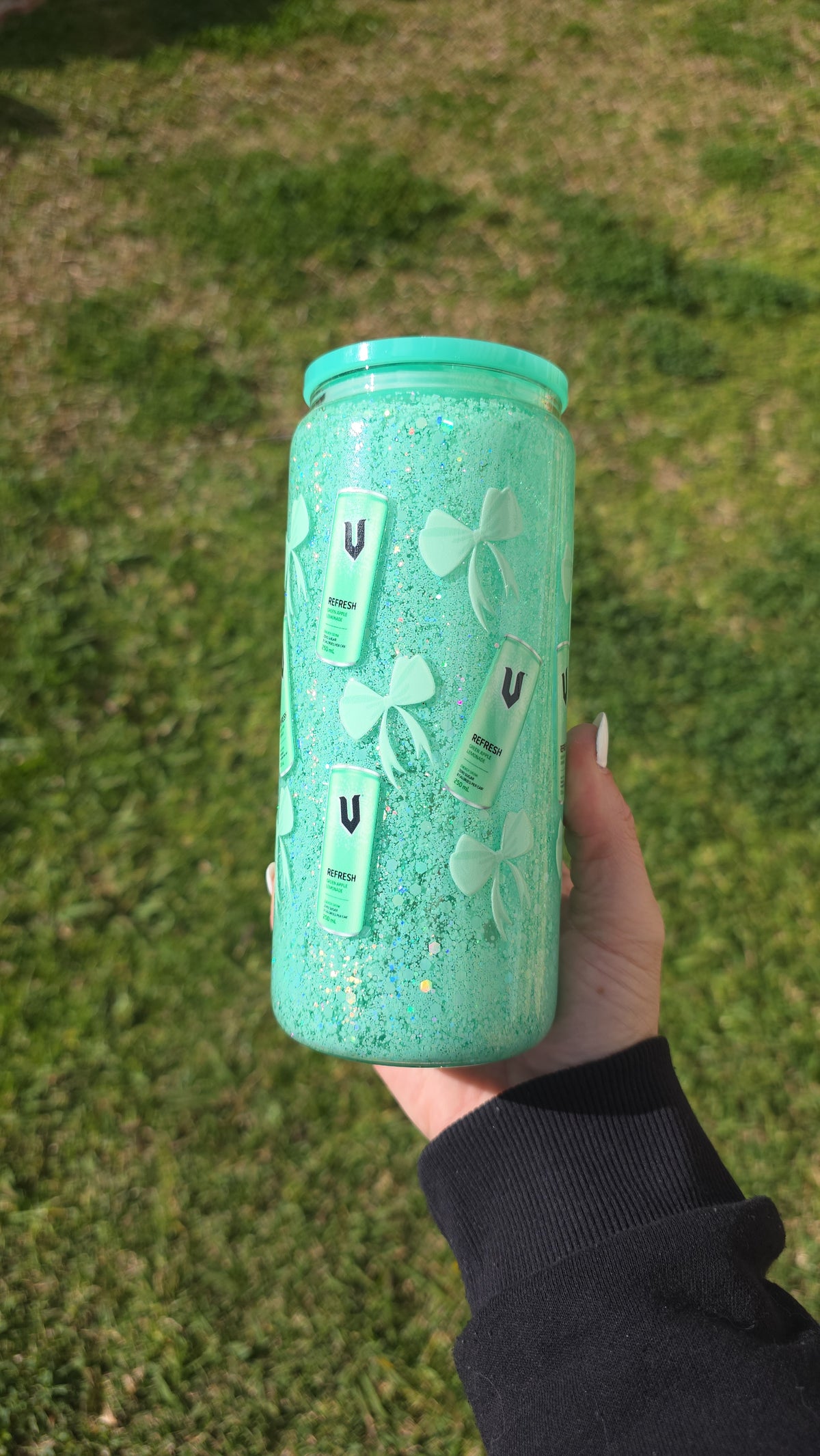 Custom 16oz Snowglobe Glass Tumbler