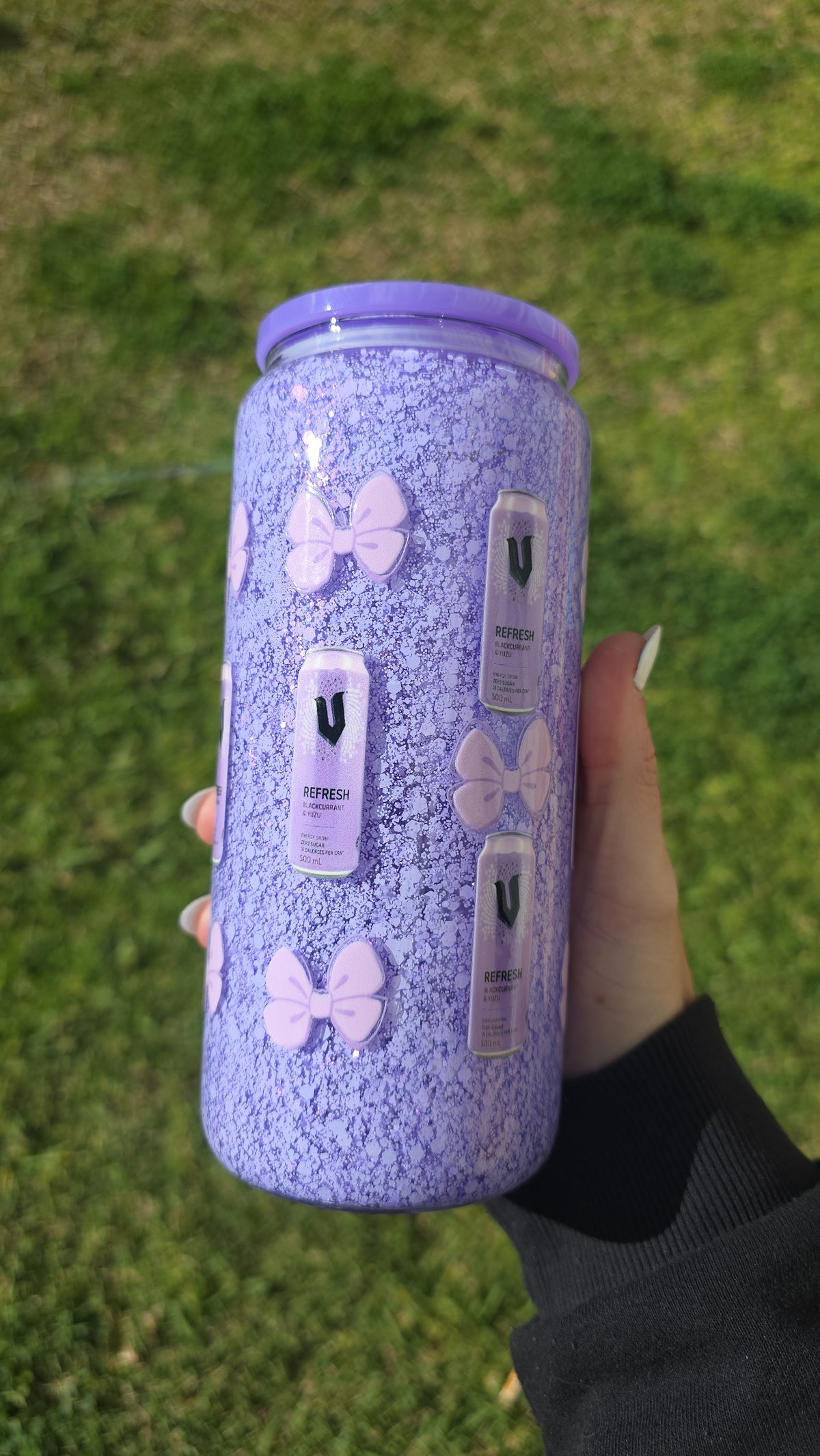 Custom 16oz Snowglobe Glass Tumbler