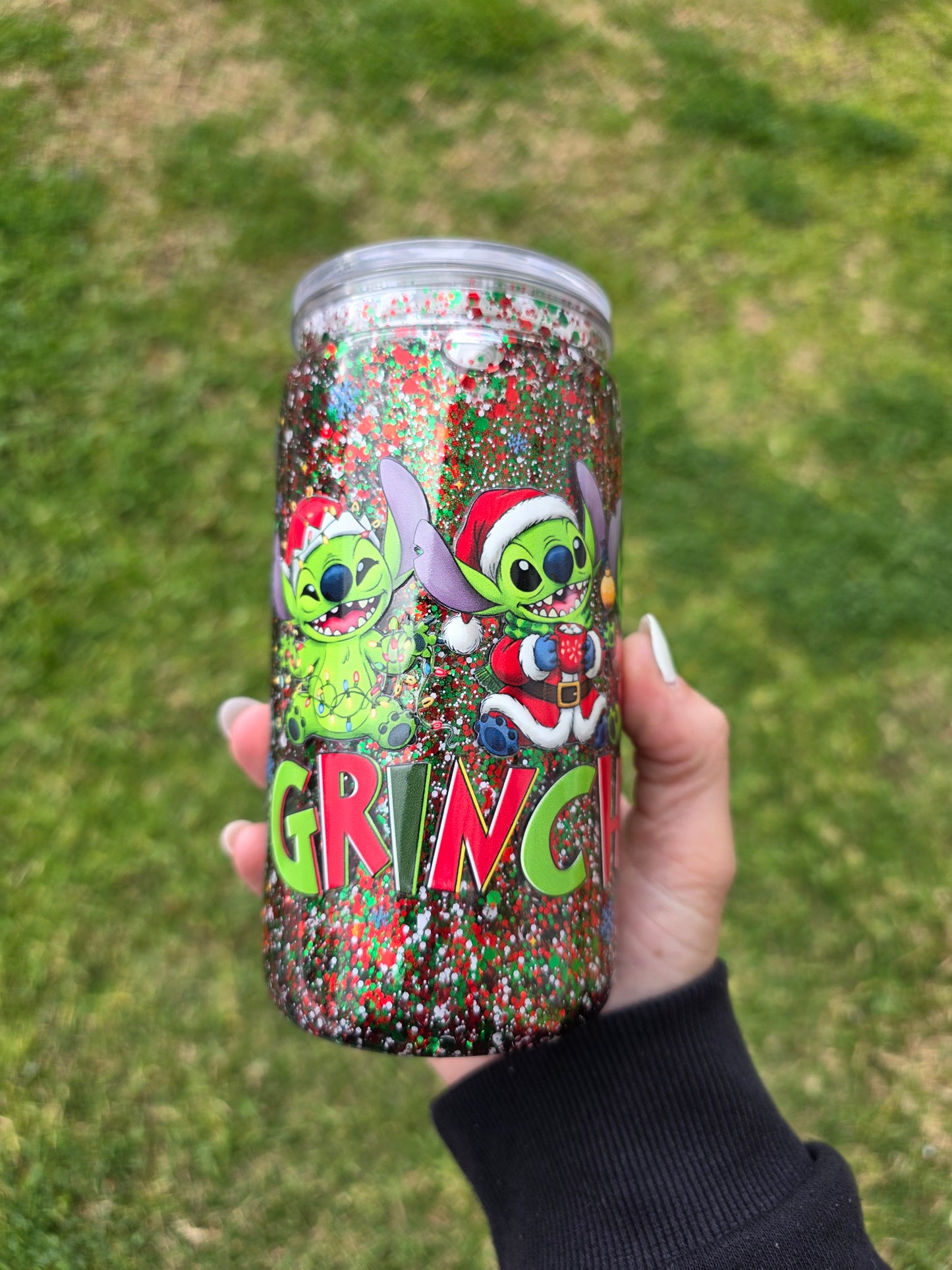 16oz Snowglobe Acrylic Tumbler