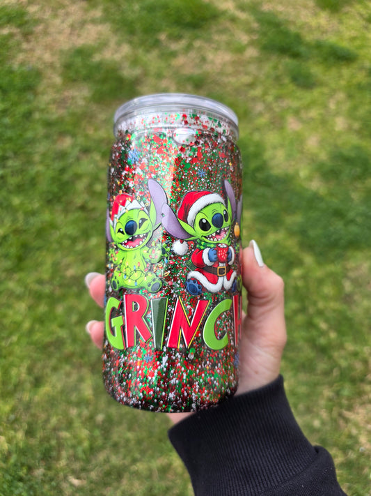 16oz Snowglobe Acrylic Tumbler