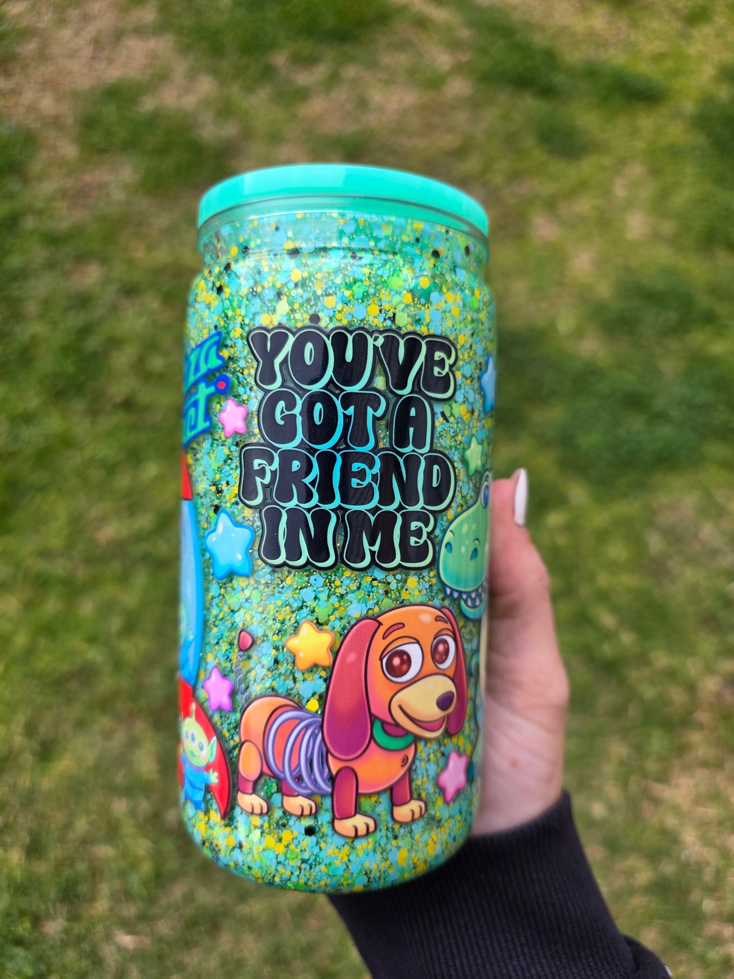16oz Snowglobe Acrylic Tumbler