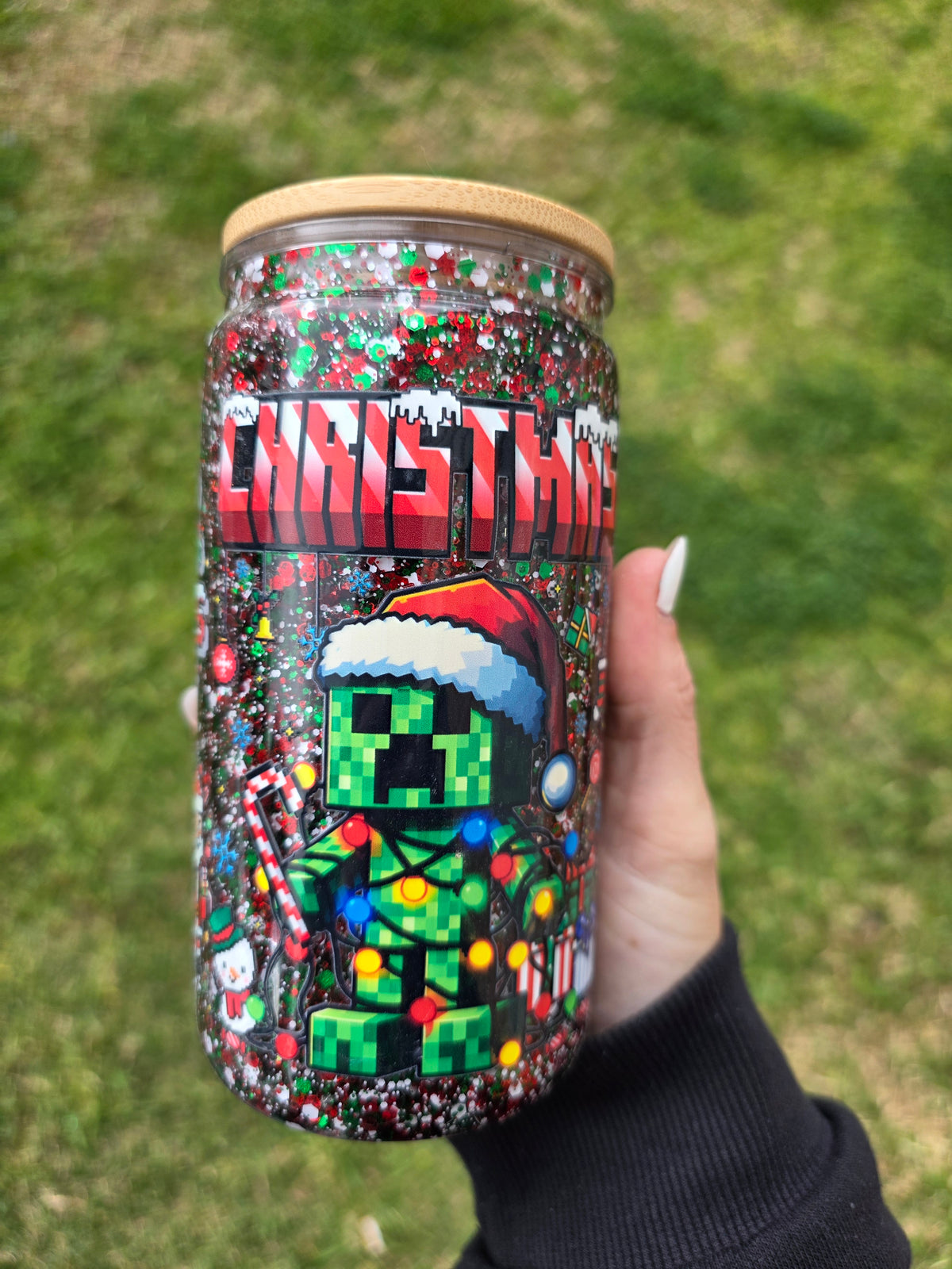 16oz Snowglobe Acrylic Tumbler