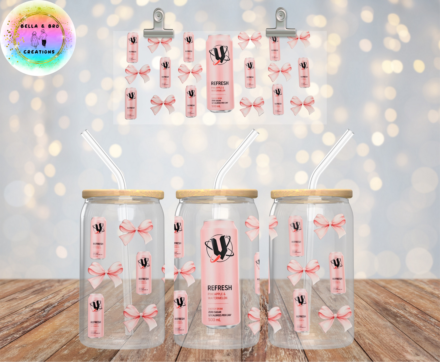 Wrap 17 Pink 16oz UV DTF Wrap