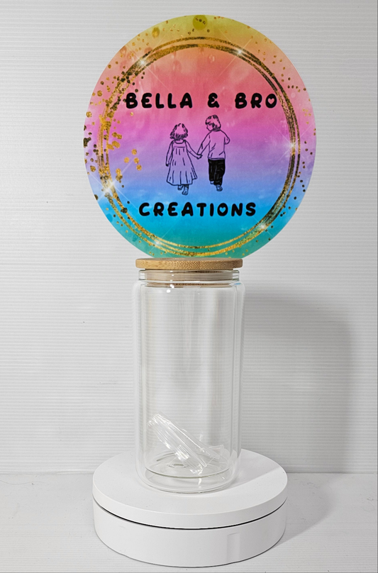 Custom 16oz Glass Snowglobe Tumbler