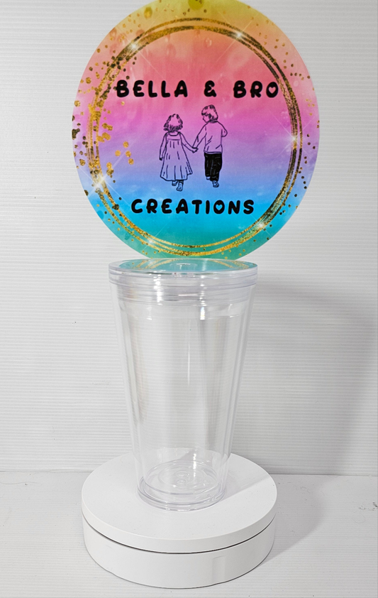 Custom 16oz Acrylic Snowglobe Tumbler
