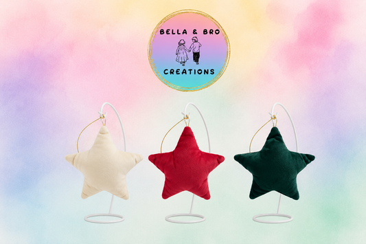 Velvet Star Baubles - Personalised