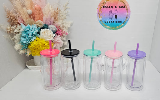 Custom 16oz Acrylic Snowglobe Tumbler