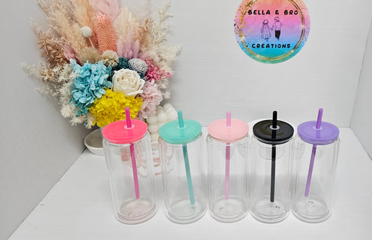 Custom Tall 16oz Glass Snow Colours